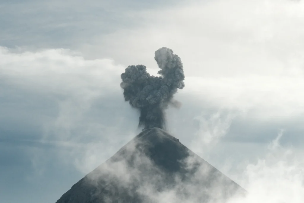 Volcano erupting
