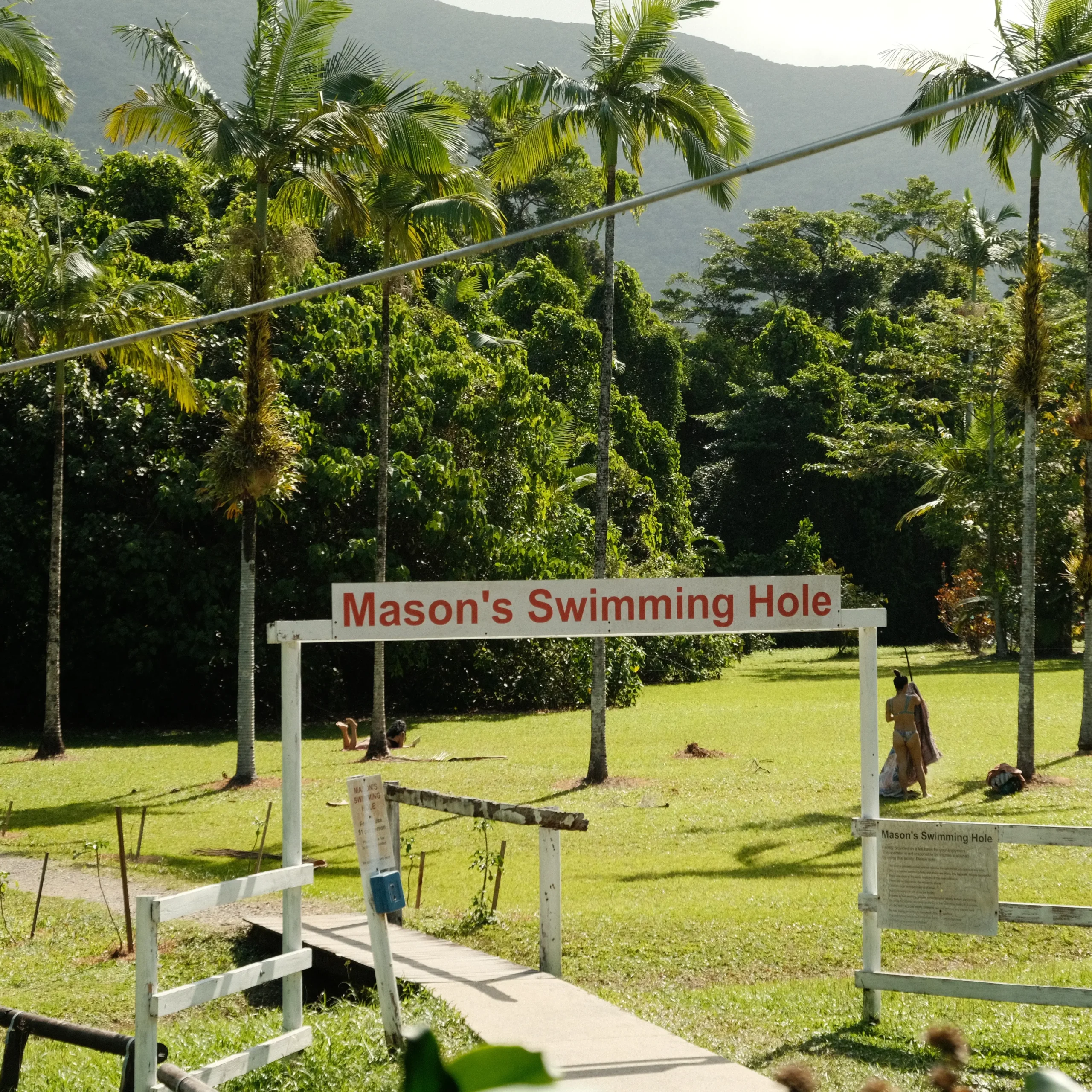 Mason's Swimming Hole sign in the Daintree